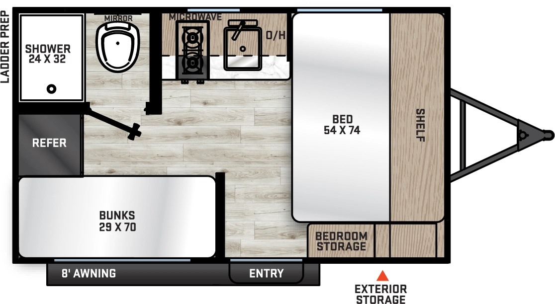Aurora Light 13BHX Floorplan